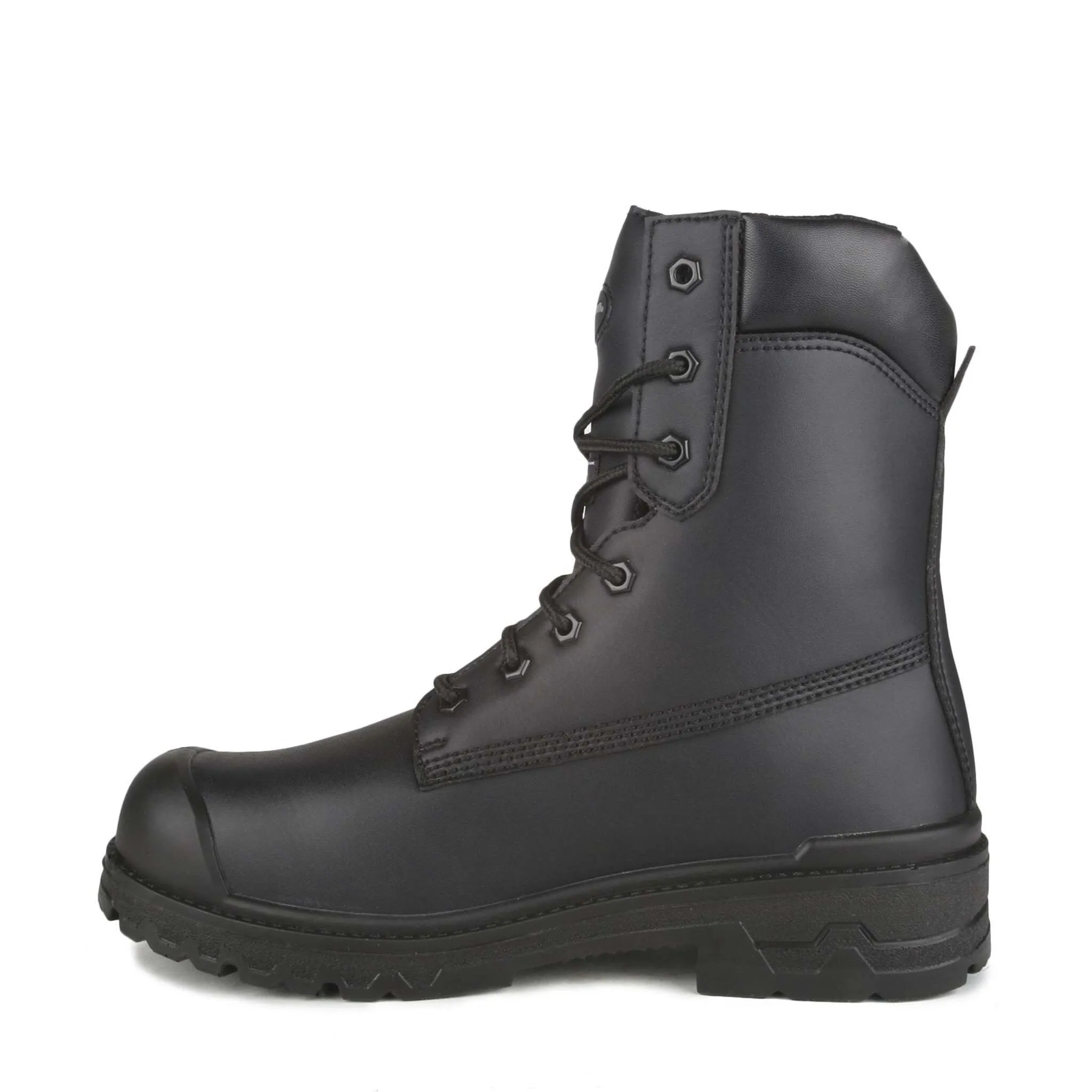 Acton Men's 8" Prospect Vegan Safety Work Boots - Chemtech Microfiber, Waterproof, Steel Toe, Insulated, Puncture-Resistant | Sizes 7-14 | Black