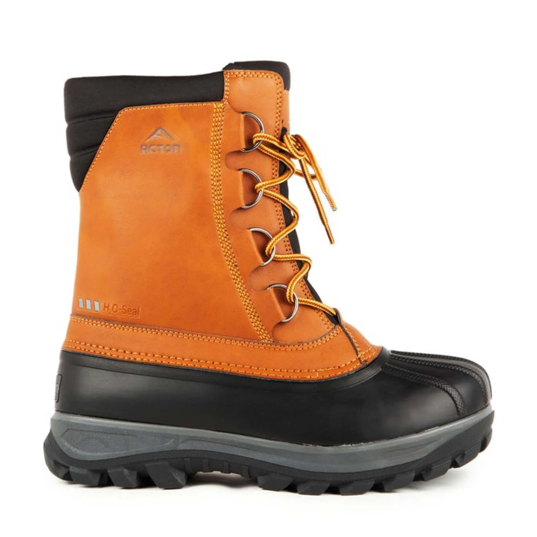 Acton Men's Winter Work Boots Yukon - Waterproof Synthetic Leather, Removable Insole, Reflective Inserts, Anti-Tear Nylon, Slip-Resistant | Sizes 7-14
