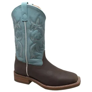 AdTec Women's 11" Western Square Toe Boots Brown/Turquoise