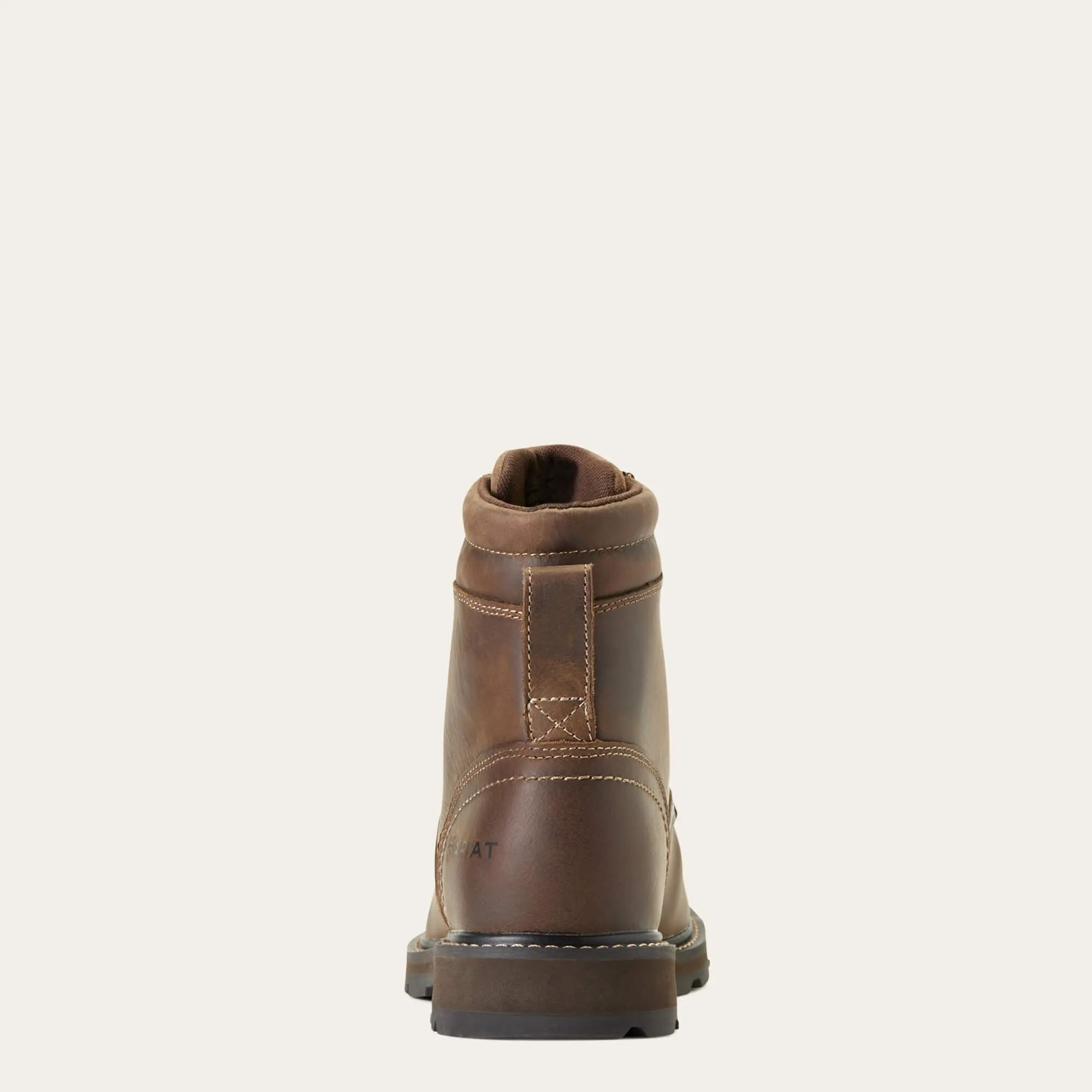 Ariat Brown Groundbreaker 6" Lace Up Round Toe Work Boots for Men