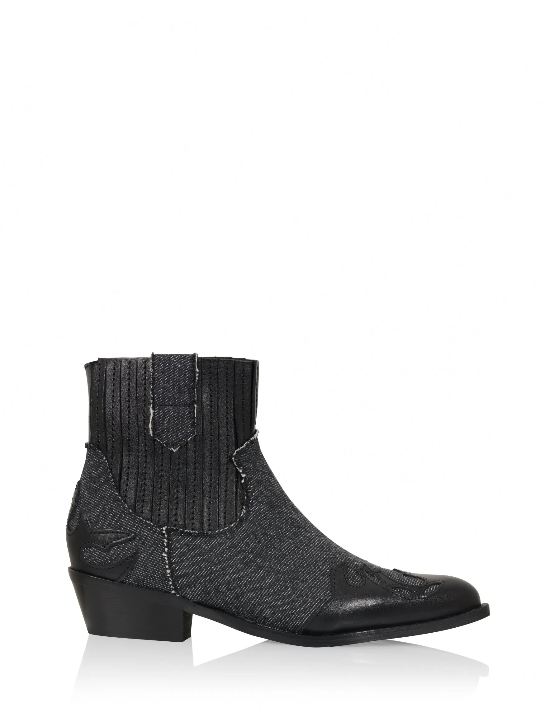 AUSTIN denim - Westernboots | Black / Jeans
