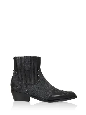 AUSTIN denim - Westernboots | Black / Jeans