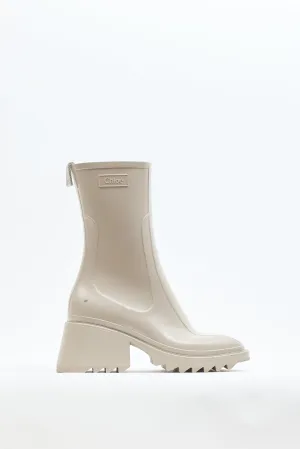 Beige Rubber Betty Rain Boot