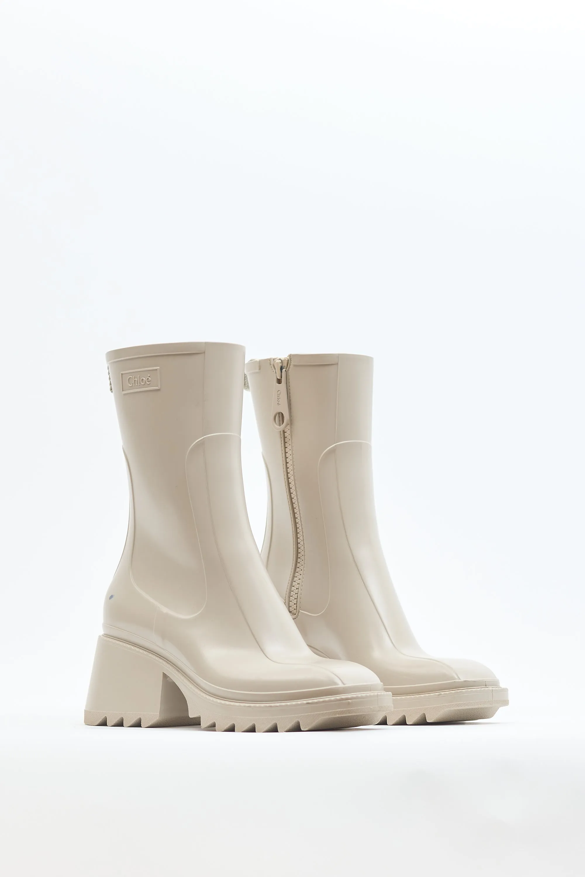 Beige Rubber Betty Rain Boot