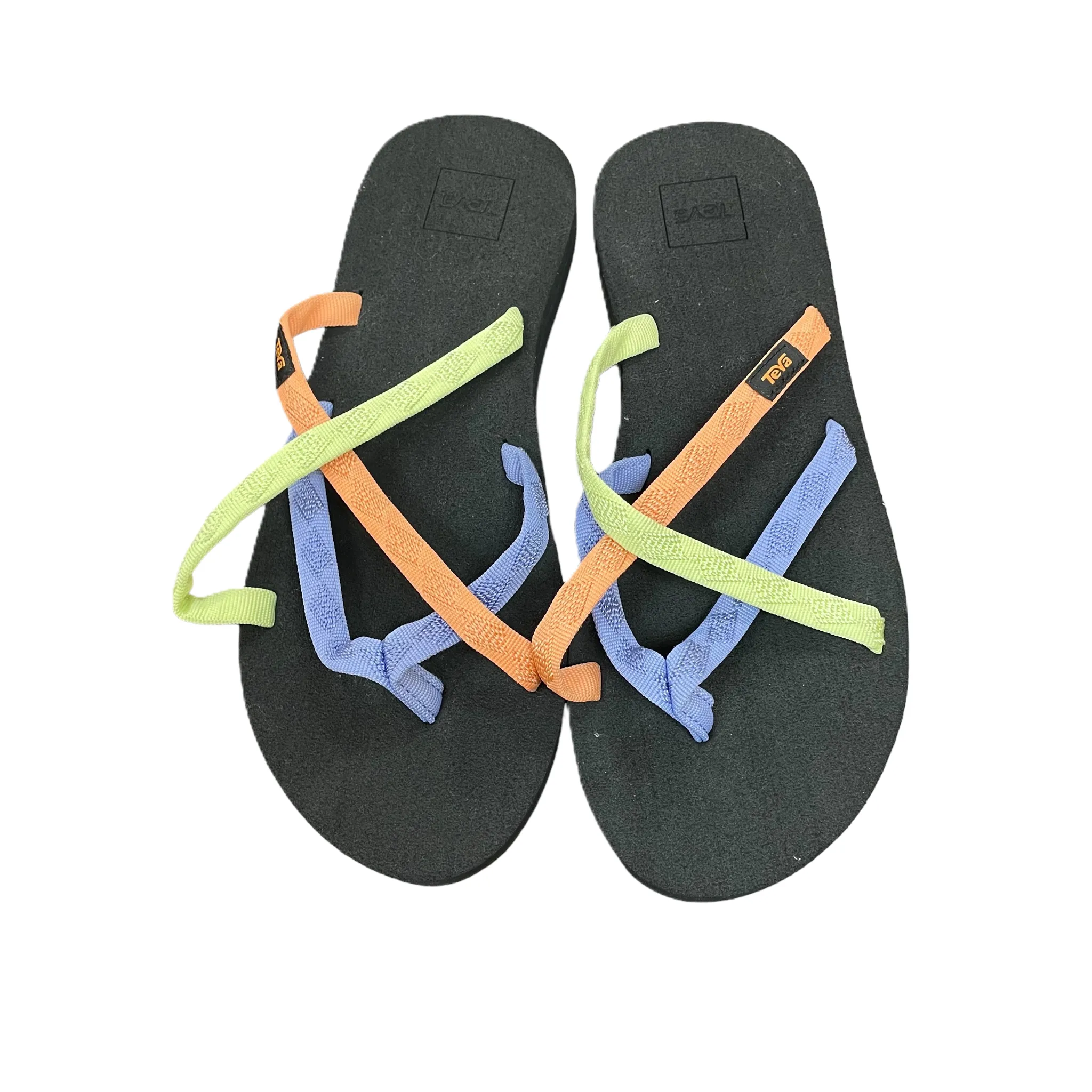 Black Sandals Flats By Teva, Size: 9