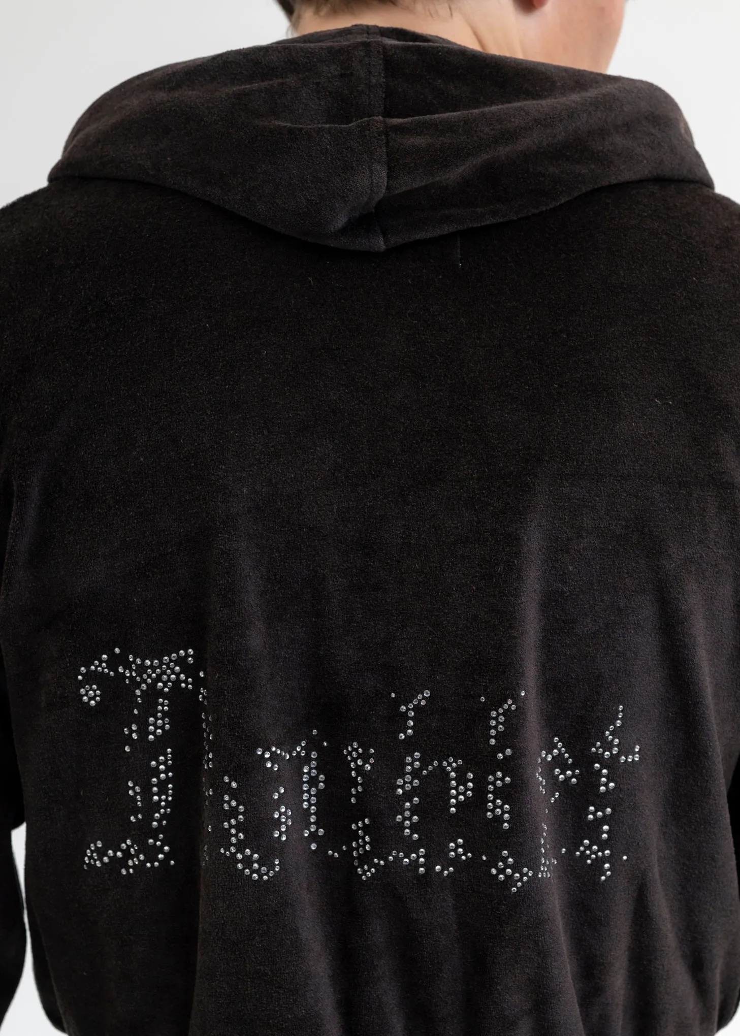 BLACK VELOUR TRACK JACKET