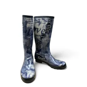 Boots Rain By Clothes Mentor In Multi-colored, Size: 9