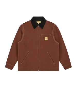 CANVAS LINED WORK JACKET - BROWN