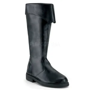 CAPTAIN-105 Men's Black Pu Pirate Boots