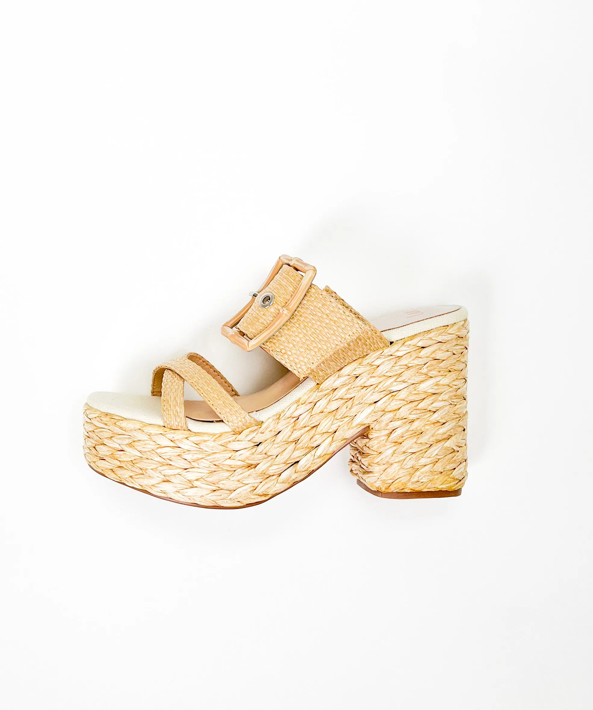 CARMEN STRAPPY RAFFIA PLATFORM