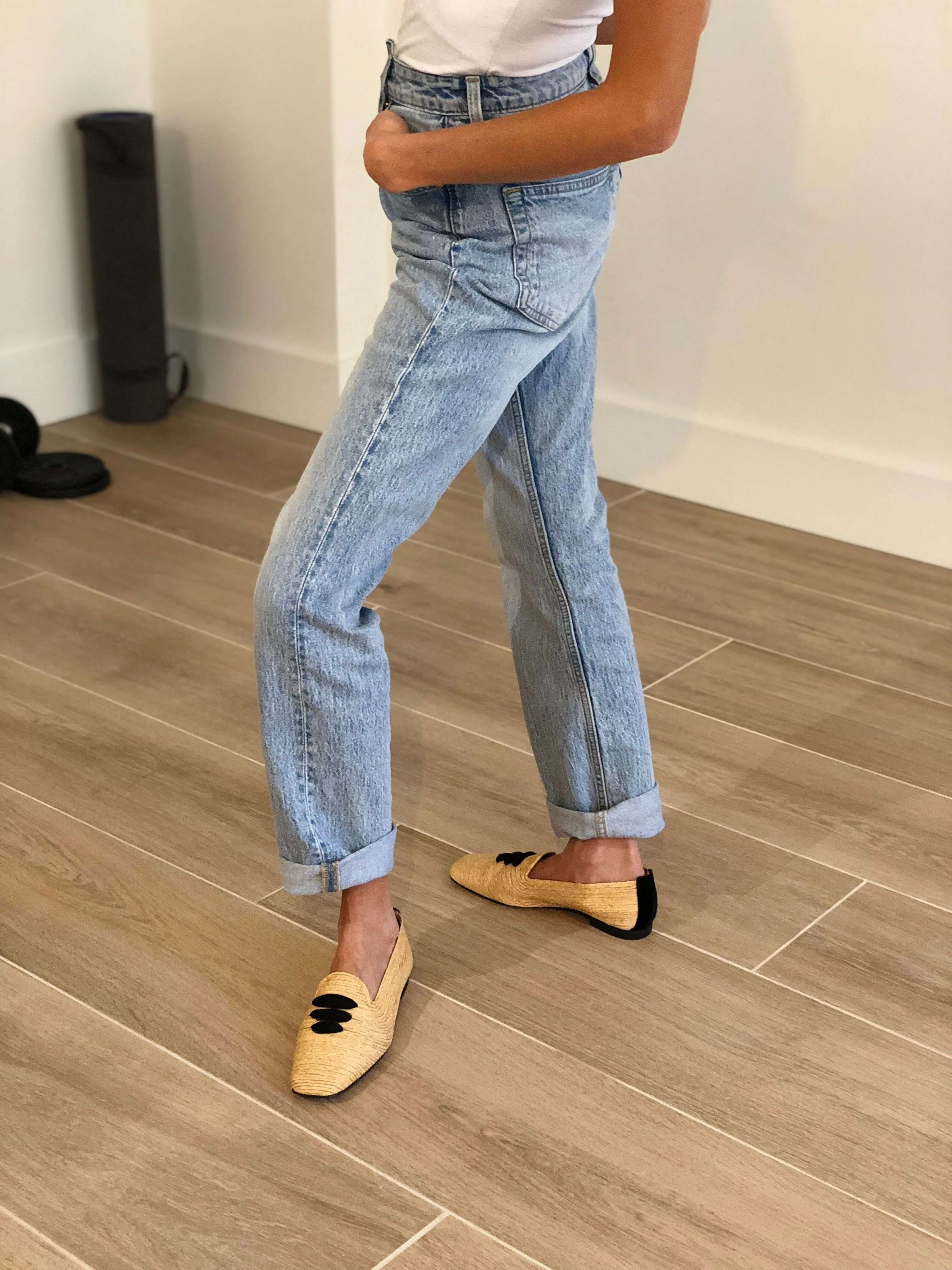 Casablanca Raffia Moccasin