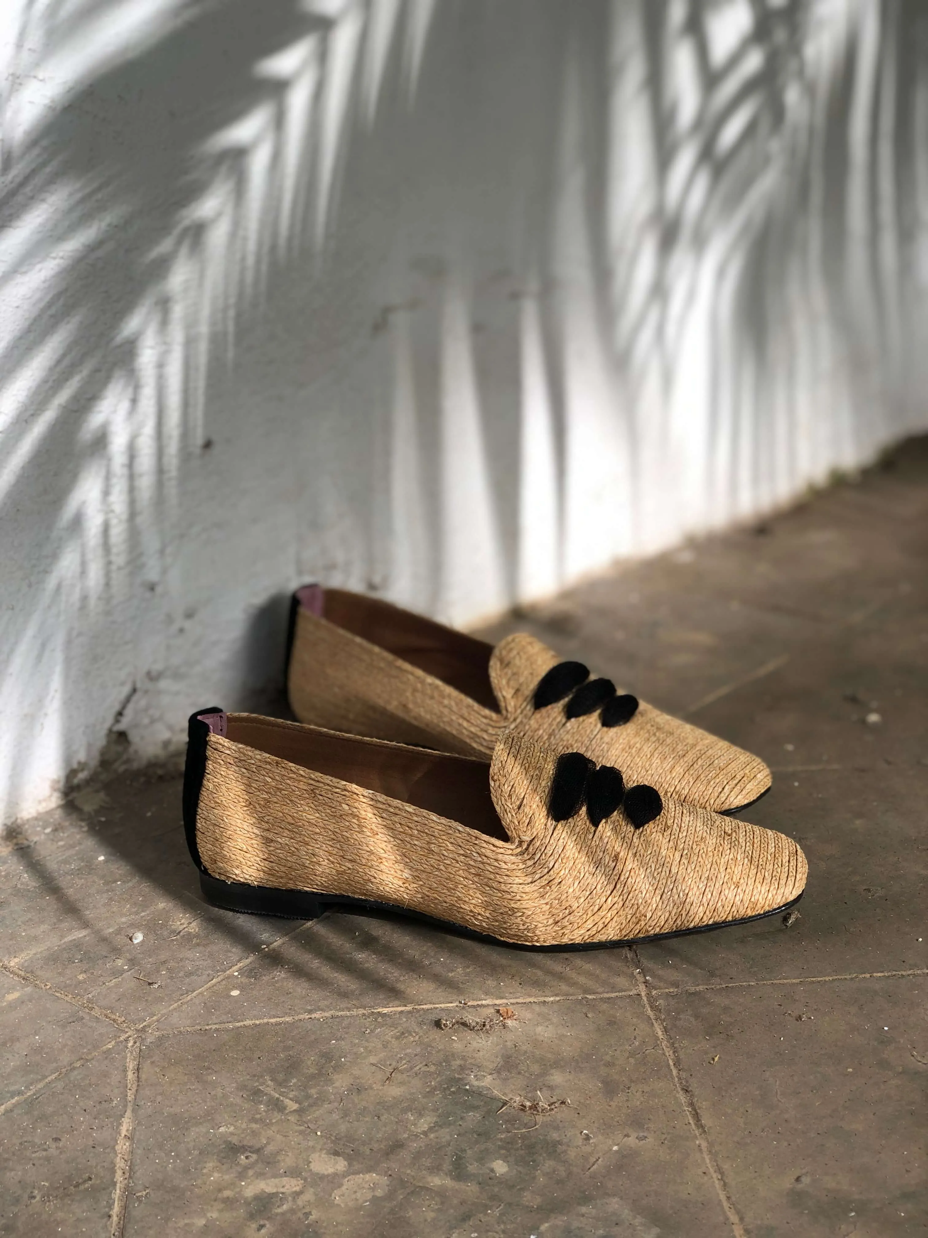 Casablanca Raffia Moccasin