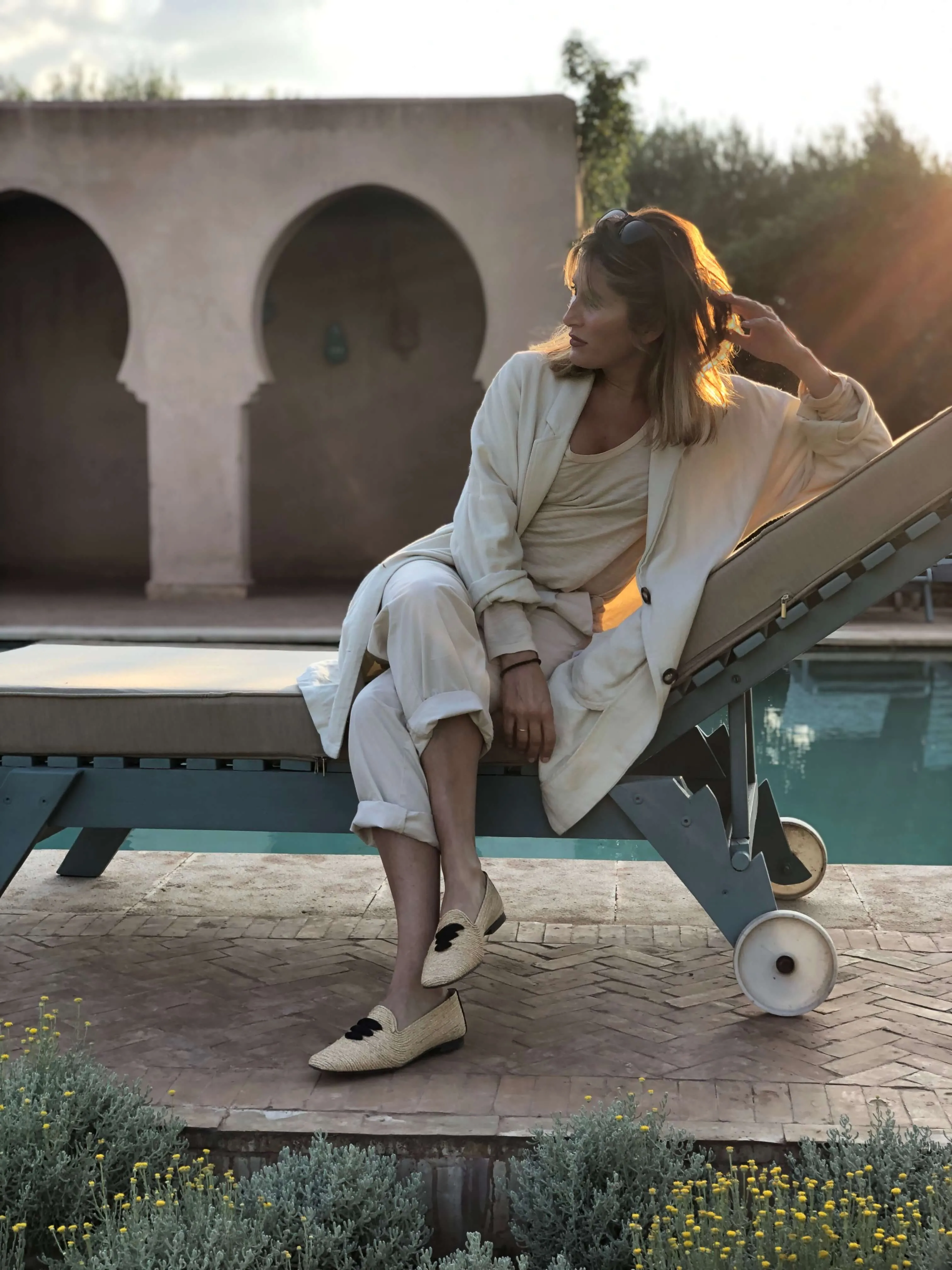 Casablanca Raffia Moccasin