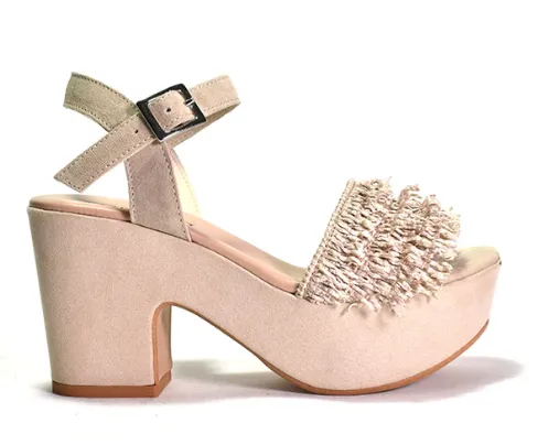 Cordani Liona Raffia Platform Sandal