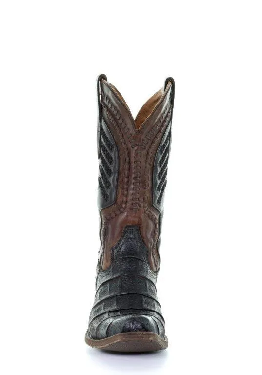 Corral Men's A3635 Cowboy Boot Oil Brown Caiman 30% Off ON SALE LAST PAIR!
