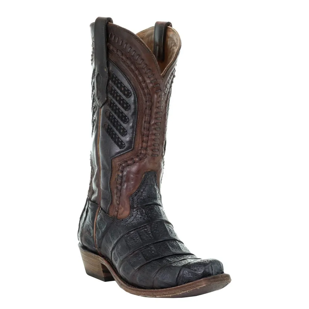 Corral Men's A3635 Cowboy Boot Oil Brown Caiman 30% Off ON SALE LAST PAIR!