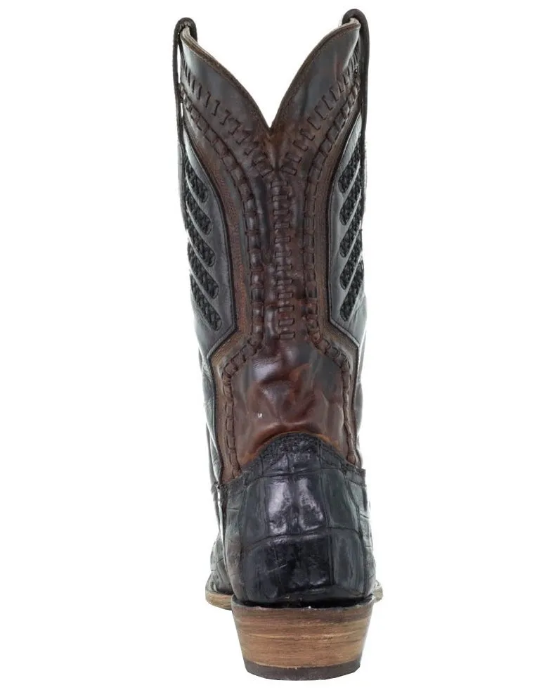 Corral Men's A3635 Cowboy Boot Oil Brown Caiman 30% Off ON SALE LAST PAIR!