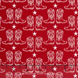 Cowboy - Cowboy Boots Red Yardage