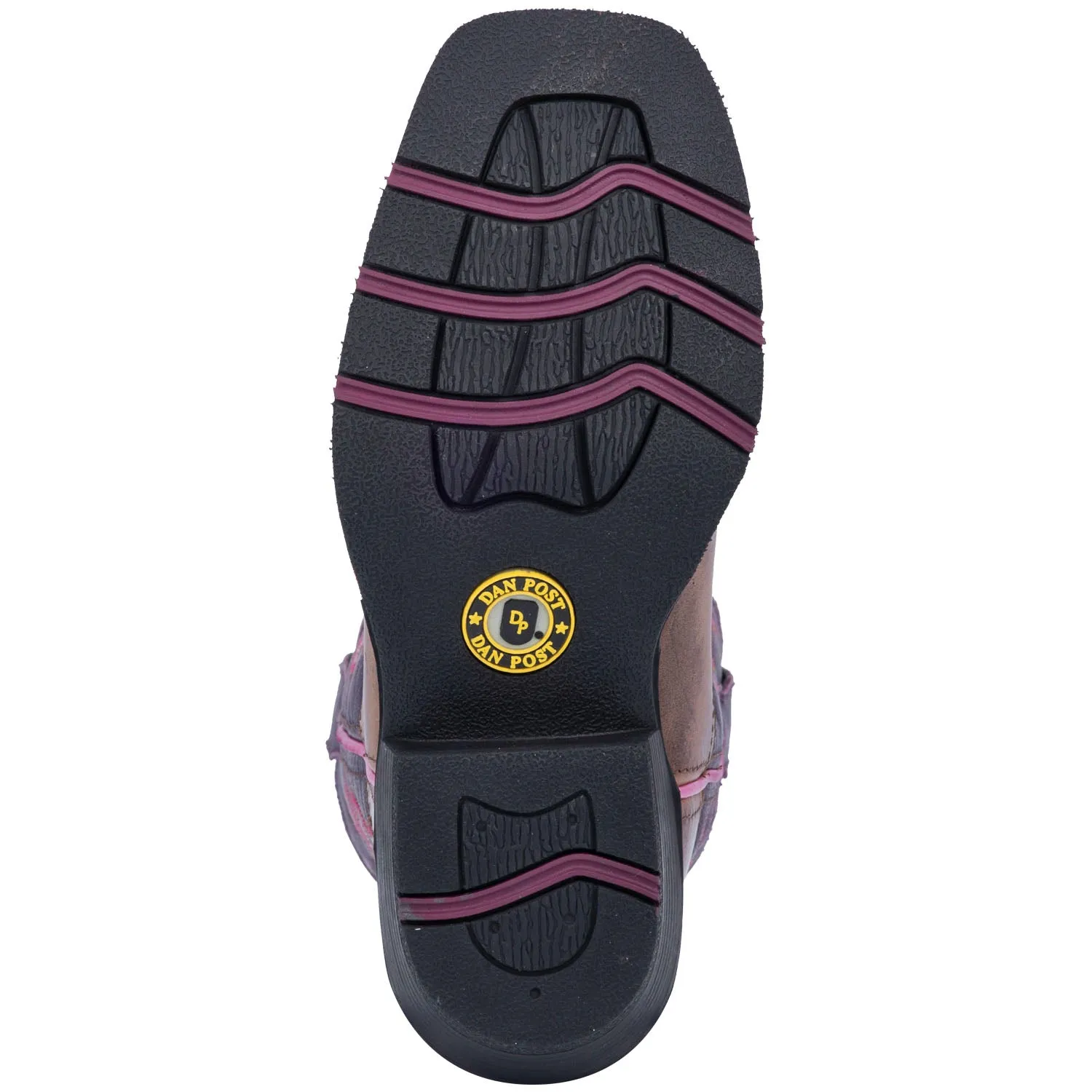 'Dan Post' Youth Majesty Leather Boot - Brown / Purple (3.5Y-6Y)