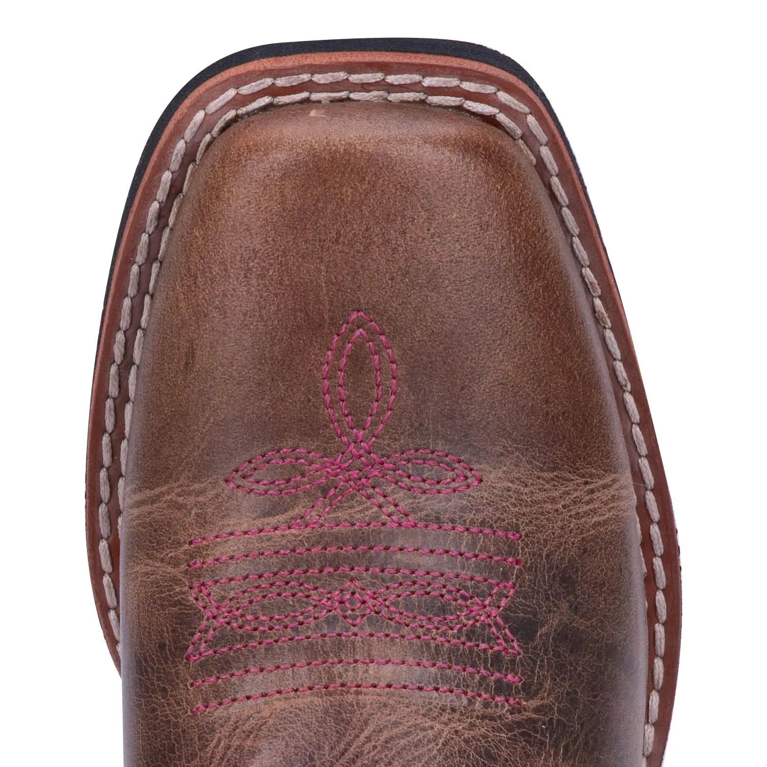 'Dan Post' Youth Majesty Leather Boot - Brown / Purple (3.5Y-6Y)