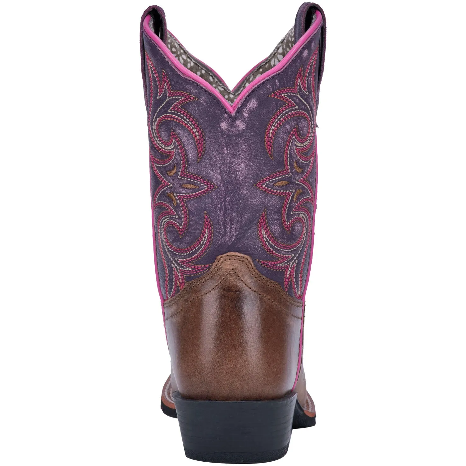 'Dan Post' Youth Majesty Leather Boot - Brown / Purple (3.5Y-6Y)