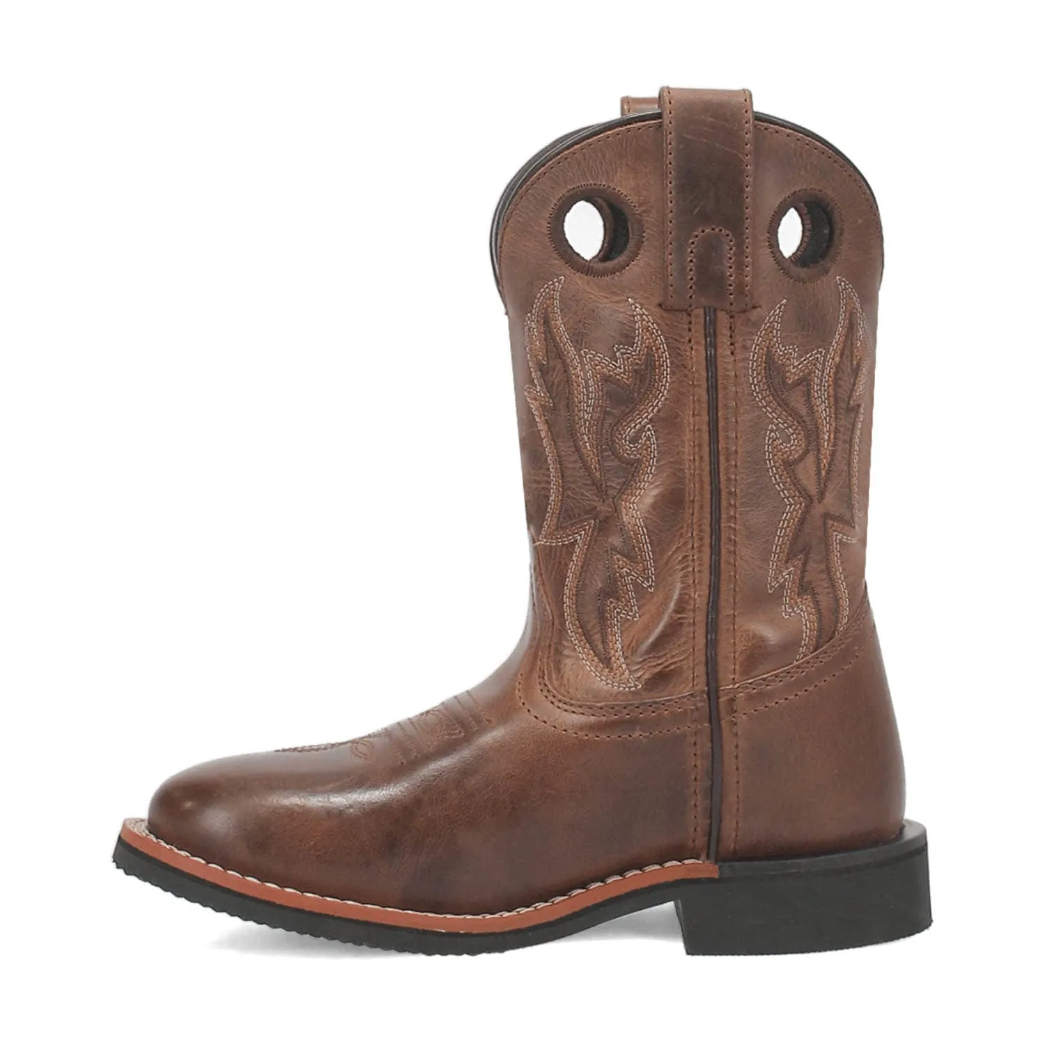 Dan Post Youth Unisex Lil Dawson Brown Leather Cowboy Boots