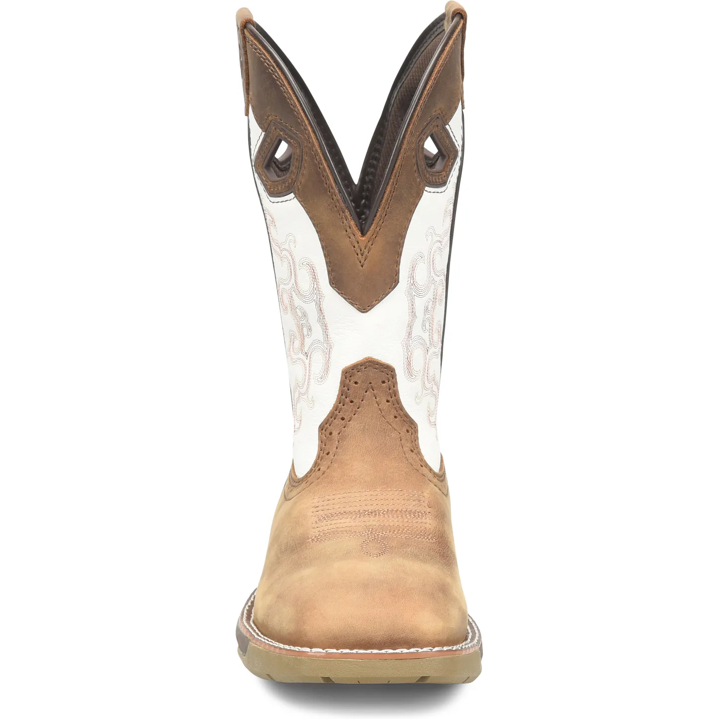 Double H Women's Phantom Rider Brave 10" Wide Square Toe Western Work Boot -Brown- DH5425