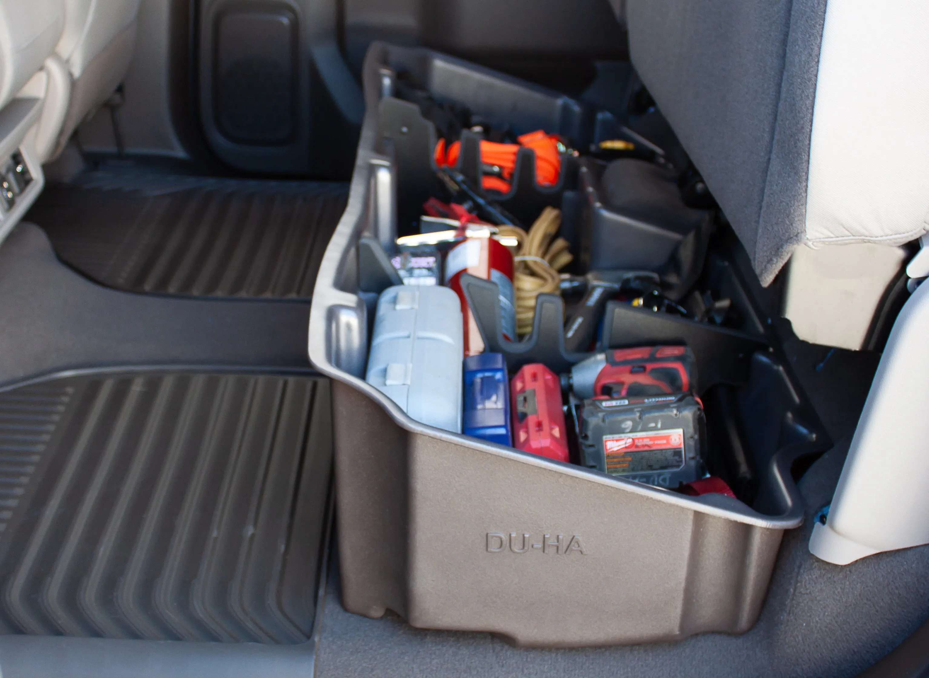 DU-HA 10401 DU-HA® Underseat Storage; Incl. Gun Rack/Organizer; Brown;
