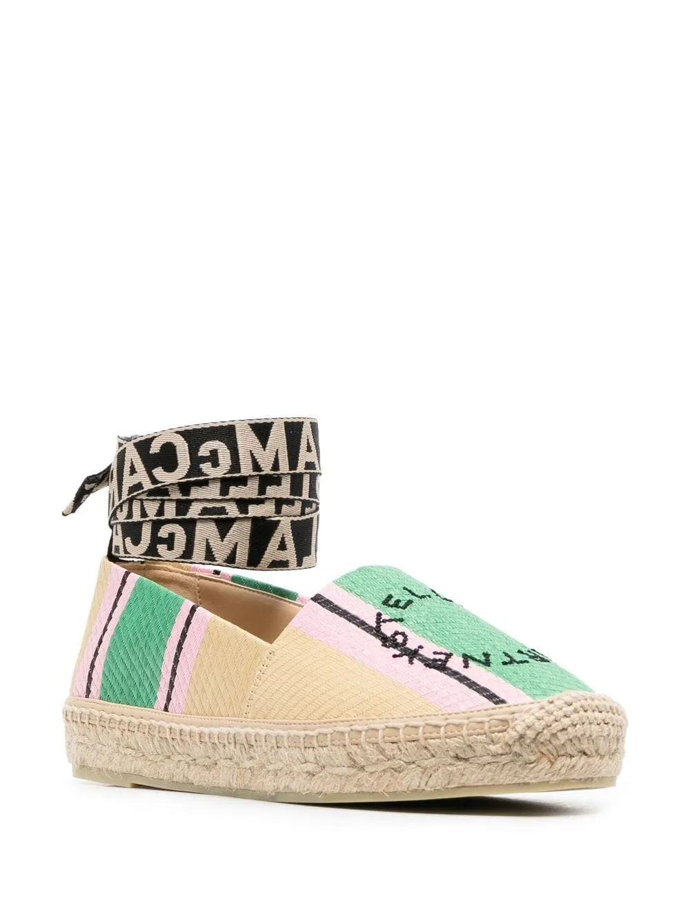 Embroidered flat sandals