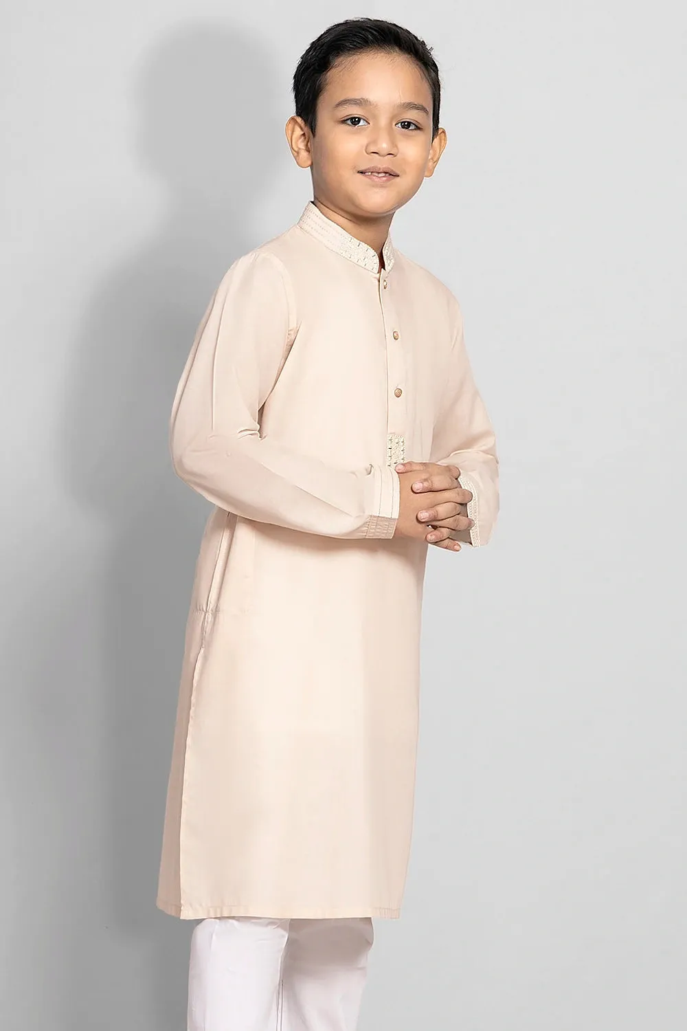 Embroidered Mirror Work Boy's Panjabi