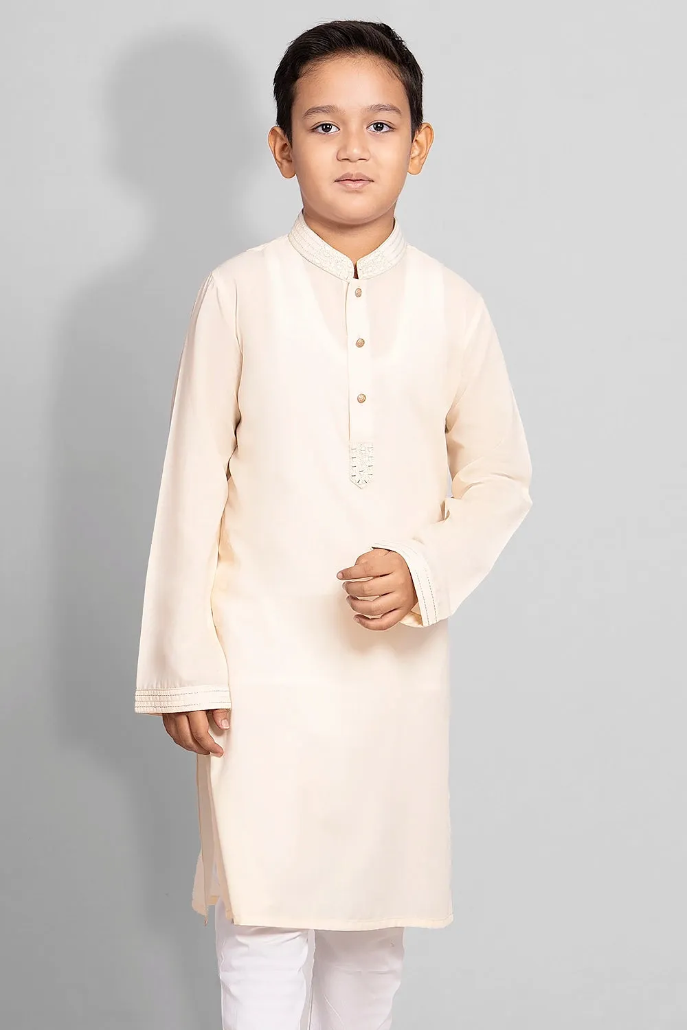 Embroidered Mirror Work Boy's Panjabi