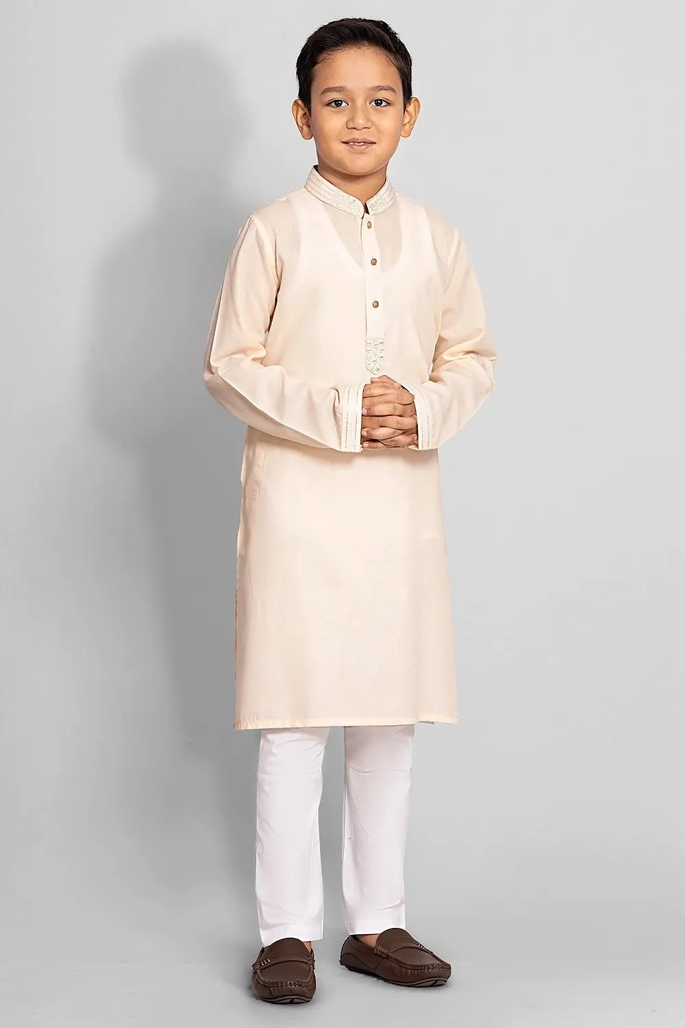 Embroidered Mirror Work Boy's Panjabi