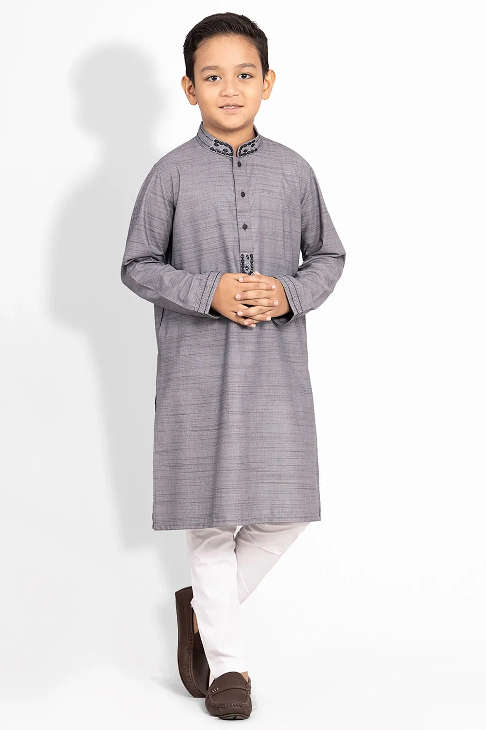 Embroidered Mirror Work Boy's Panjabi