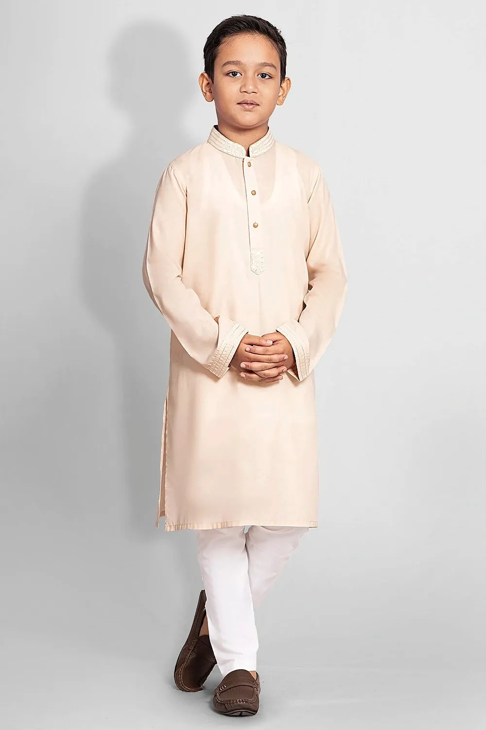 Embroidered Mirror Work Boy's Panjabi