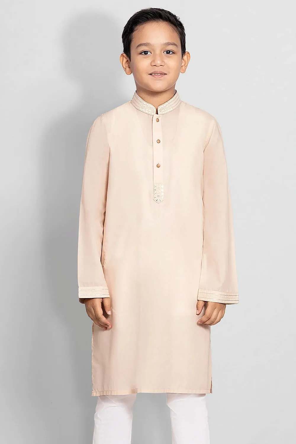 Embroidered Mirror Work Boy's Panjabi