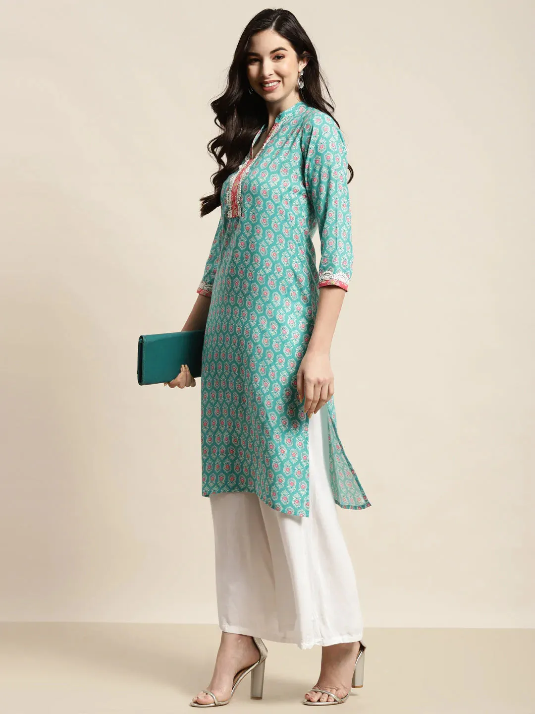 Ethnic Motifs Thread Work  Kurta