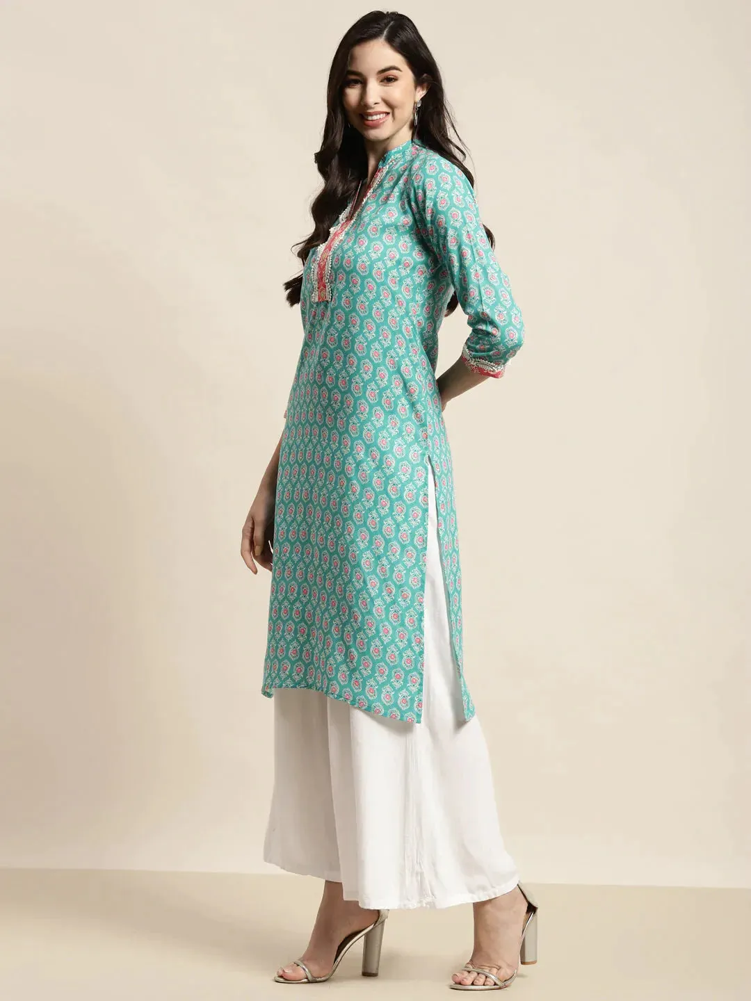 Ethnic Motifs Thread Work  Kurta