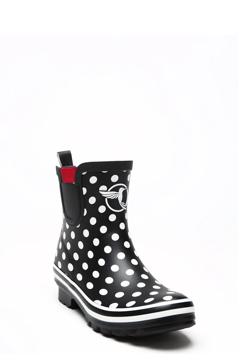 Evercreatures Black Polka Meadow Wellies