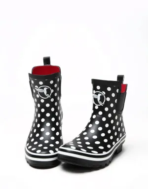 Evercreatures Black Polka Meadow Wellies