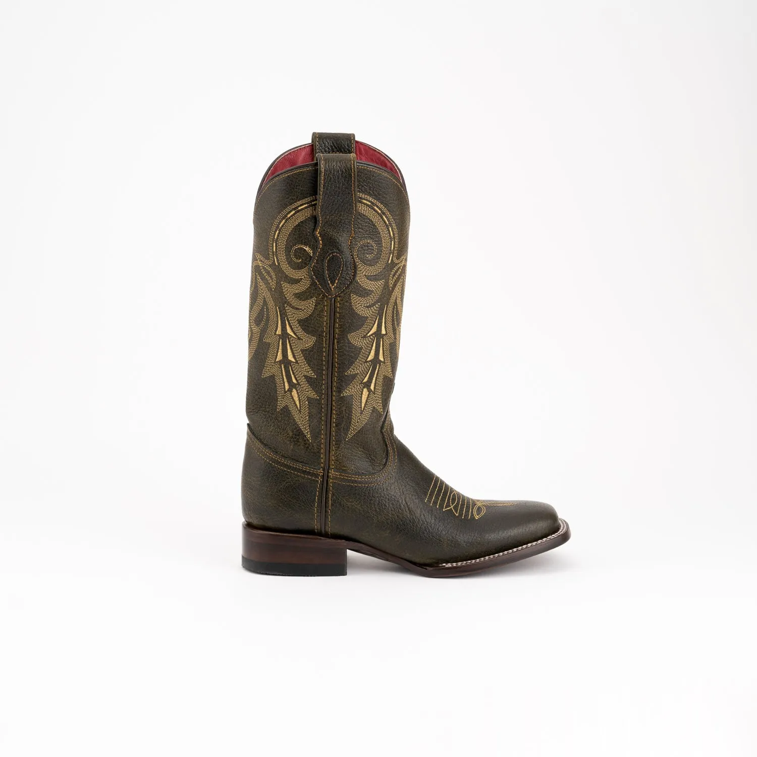 Ferrini Womens Blaze Moss Leather Cowboy Boots