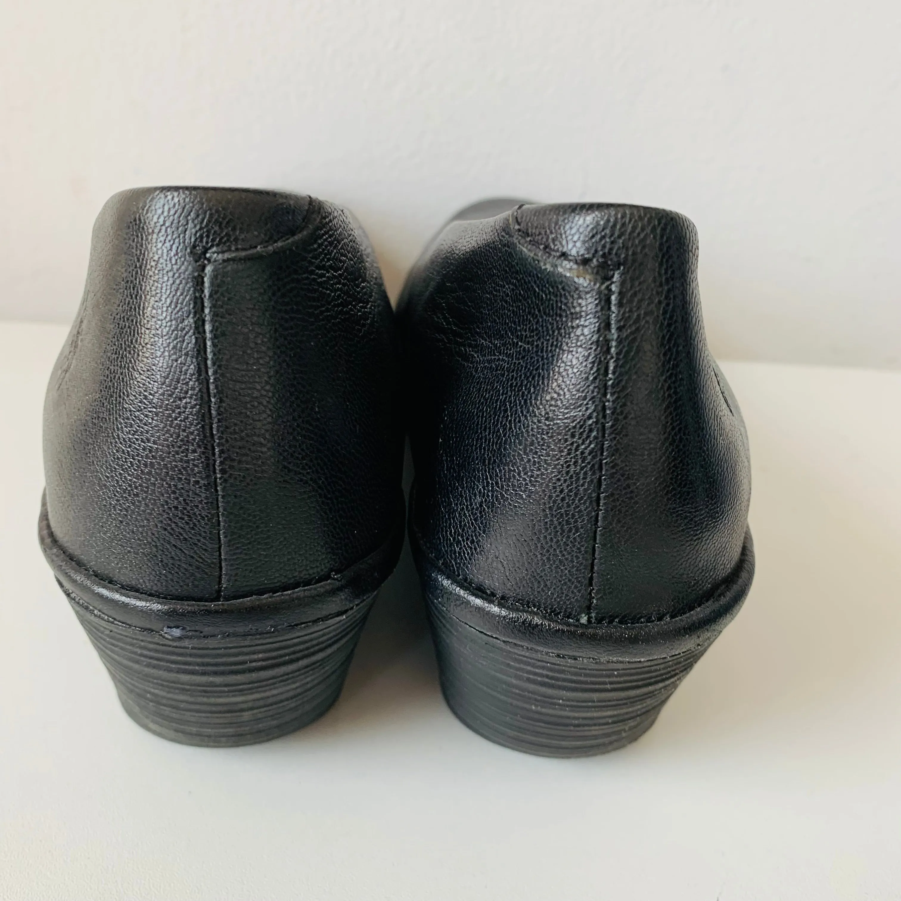 Fly London Womens Yoza Black Leather Wedge Heels Size 39