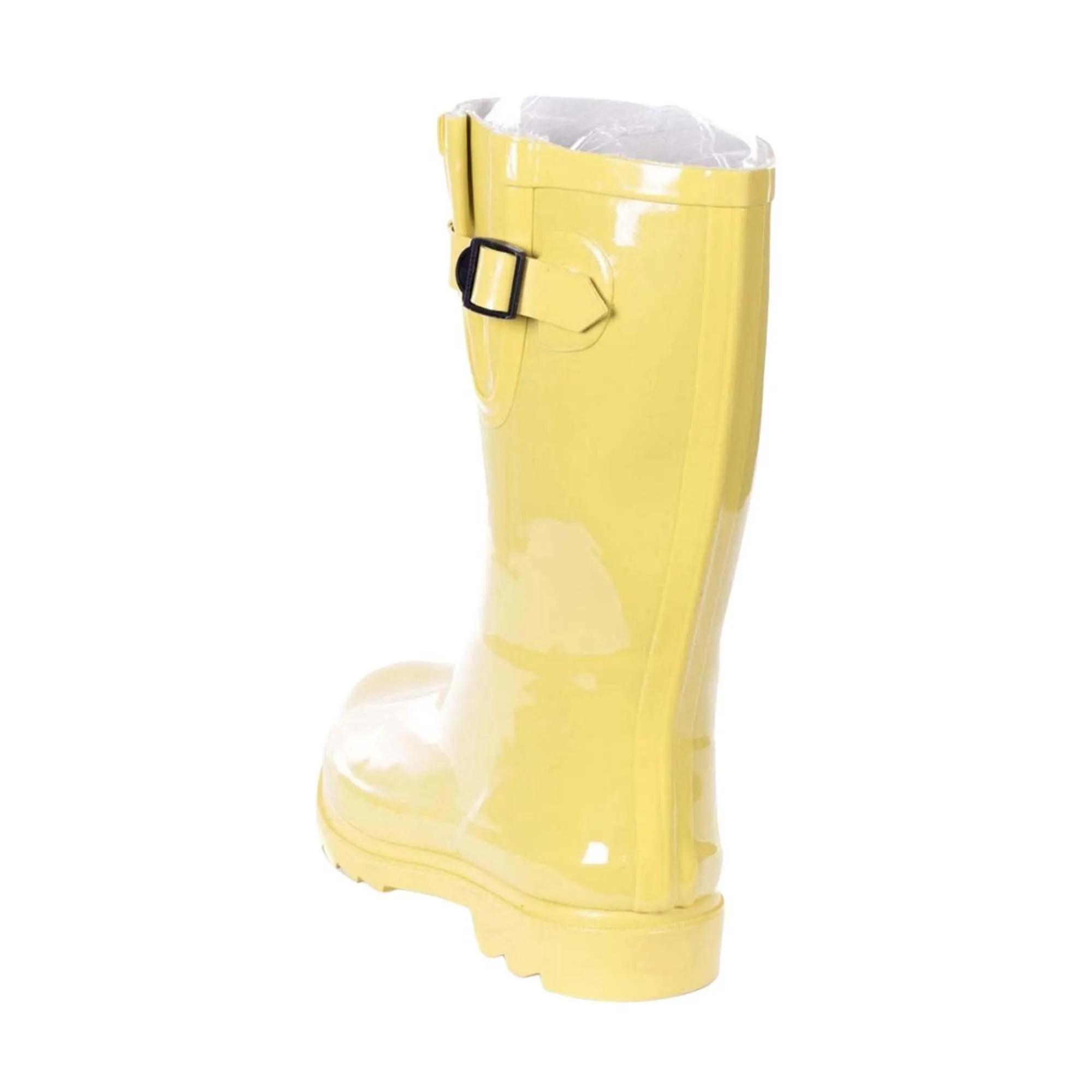 Forever Young Women's Mid-Calf Solid Color Rubber Rain Boots
