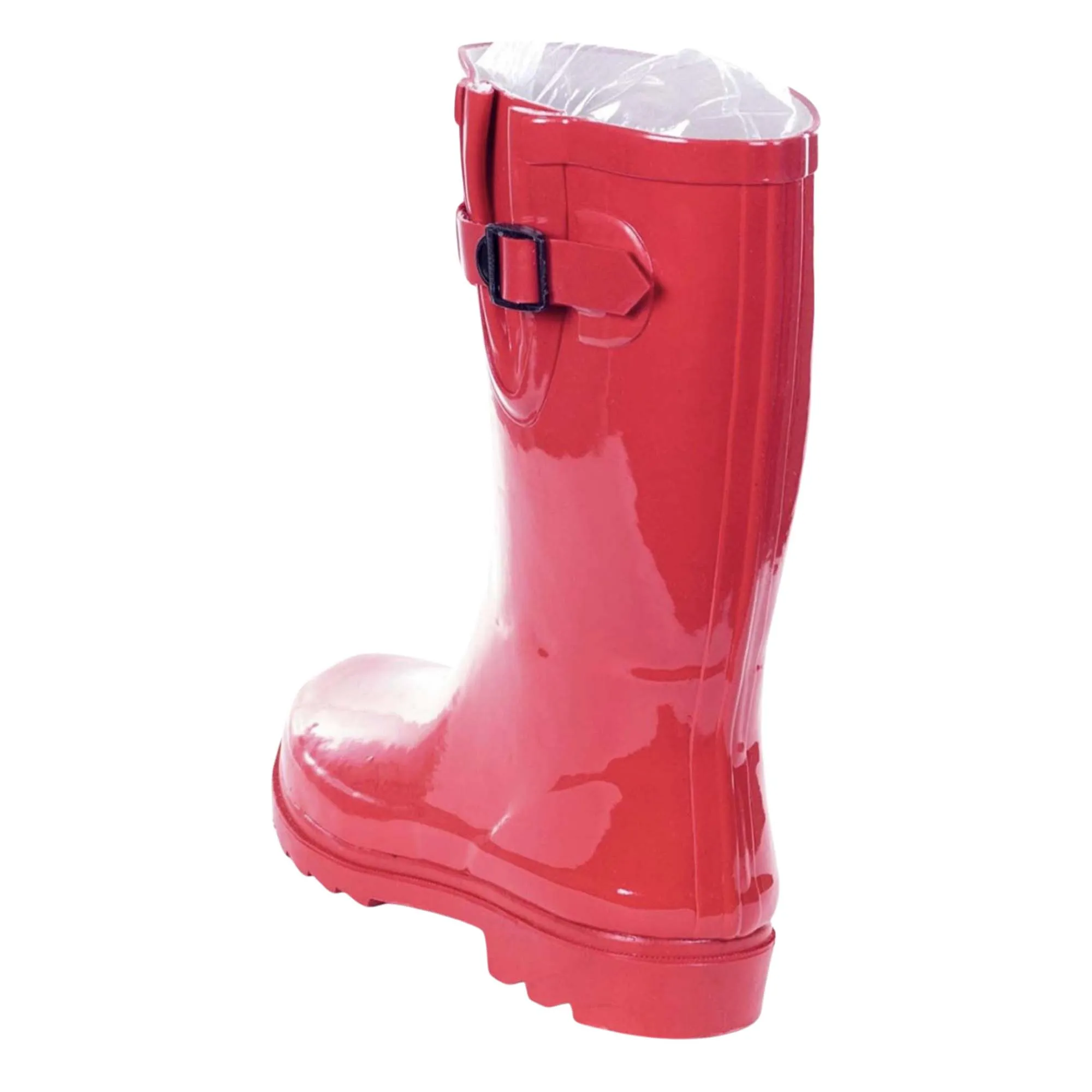 Forever Young Women's Mid-Calf Solid Color Rubber Rain Boots