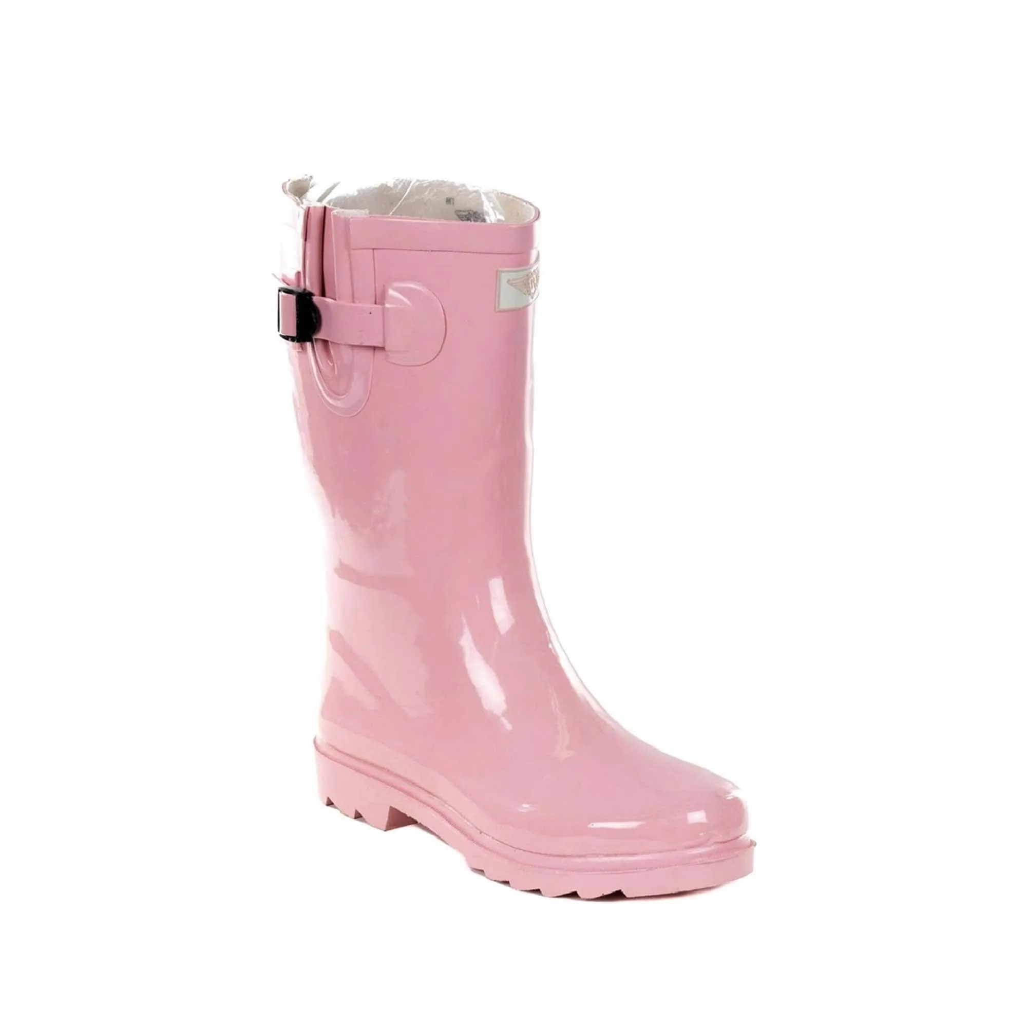 Forever Young Women's Mid-Calf Solid Color Rubber Rain Boots