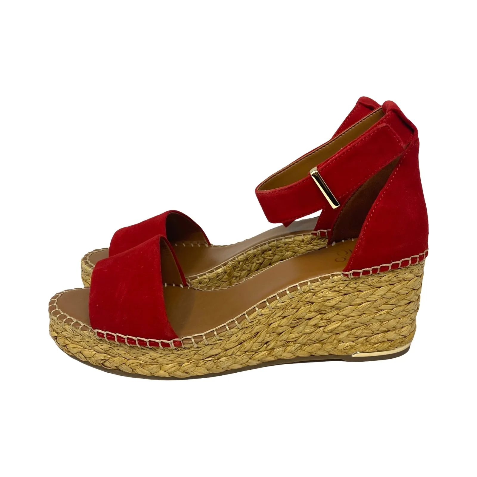 Franco Sarto Clemens Raffia Espadrille Wedge Sandal