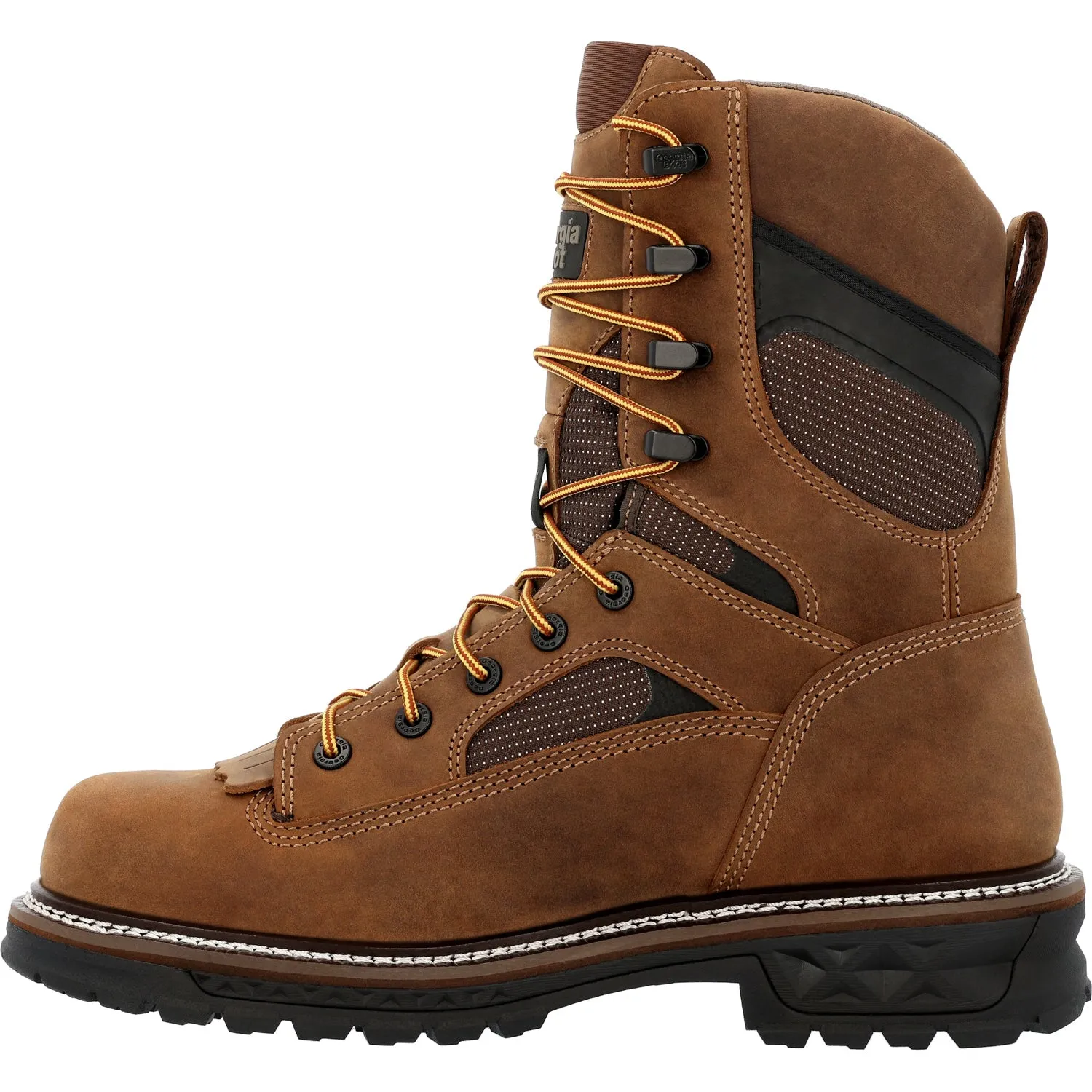 Georgia Mens LTX Logger 9in WP CT Brown Leather Work Boots