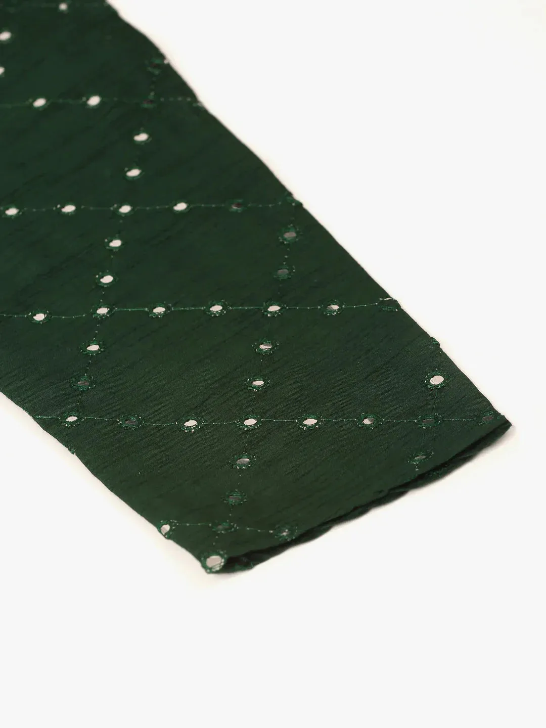 Green Mirror Work Kurta Pyjama
