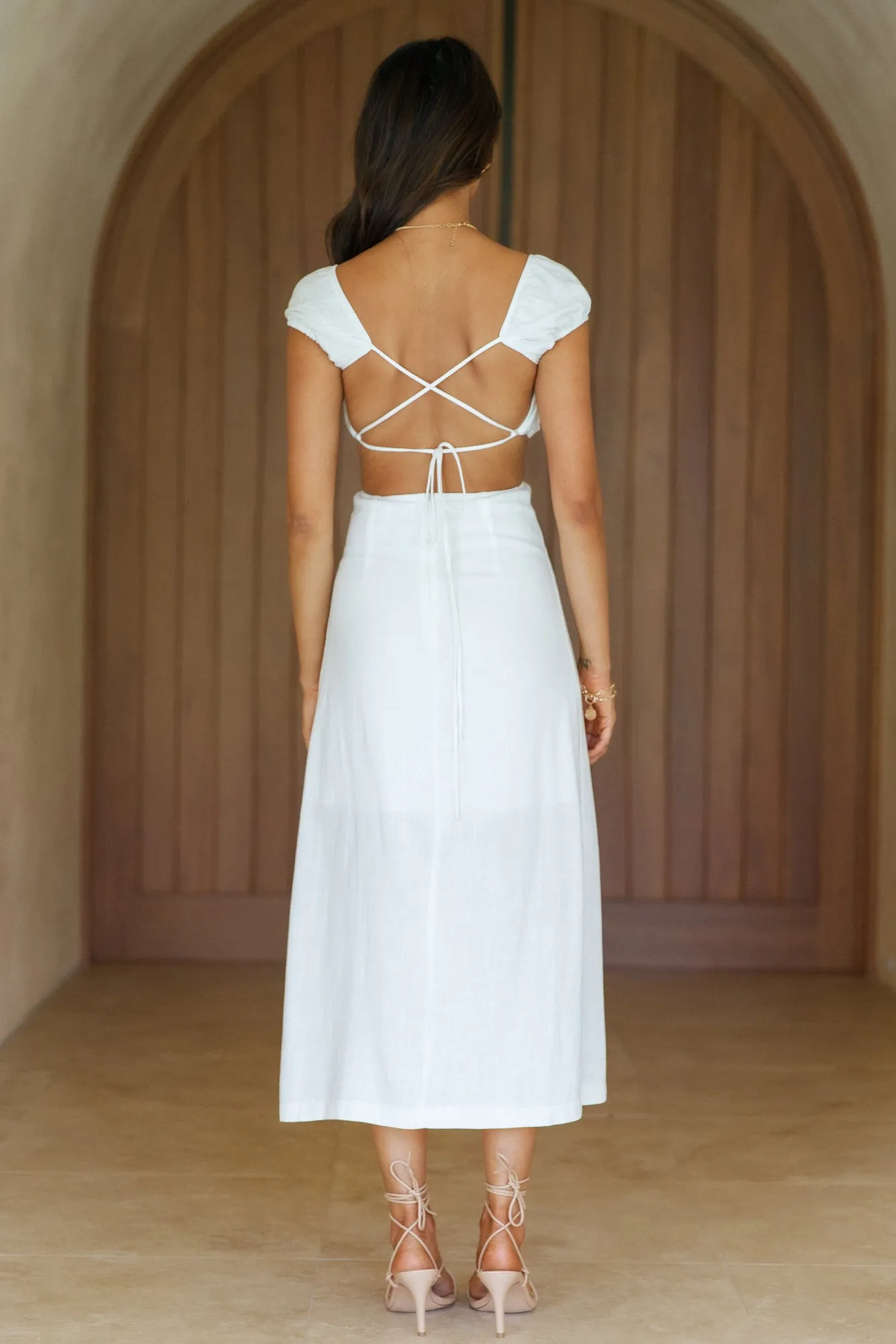 Happy And Hopeful Maxi Dress White