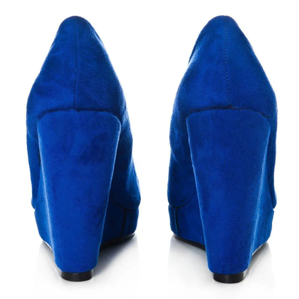 Haylee Wedge High Heeled Platform Court Shoe