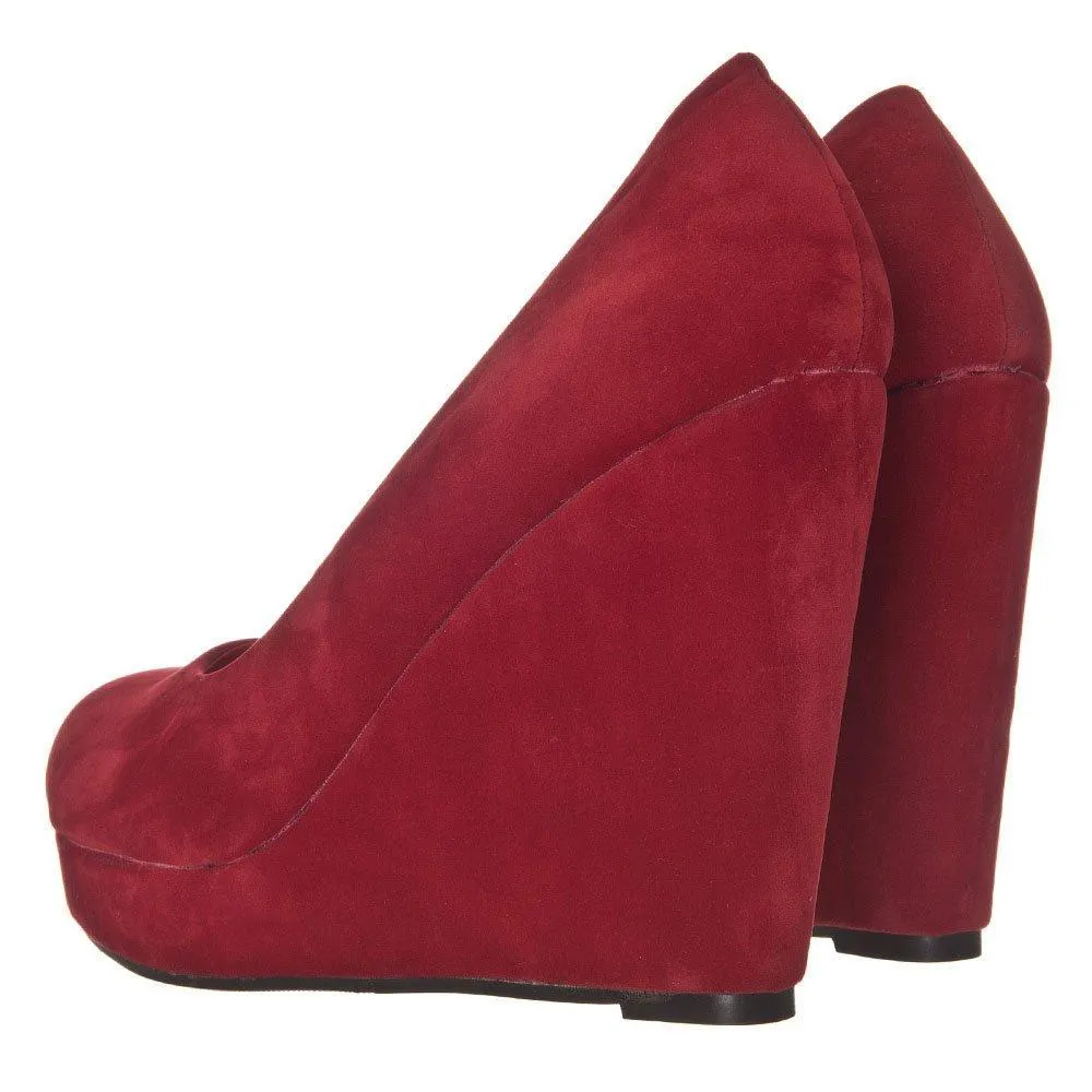 Haylee Wedge High Heeled Platform Court Shoe